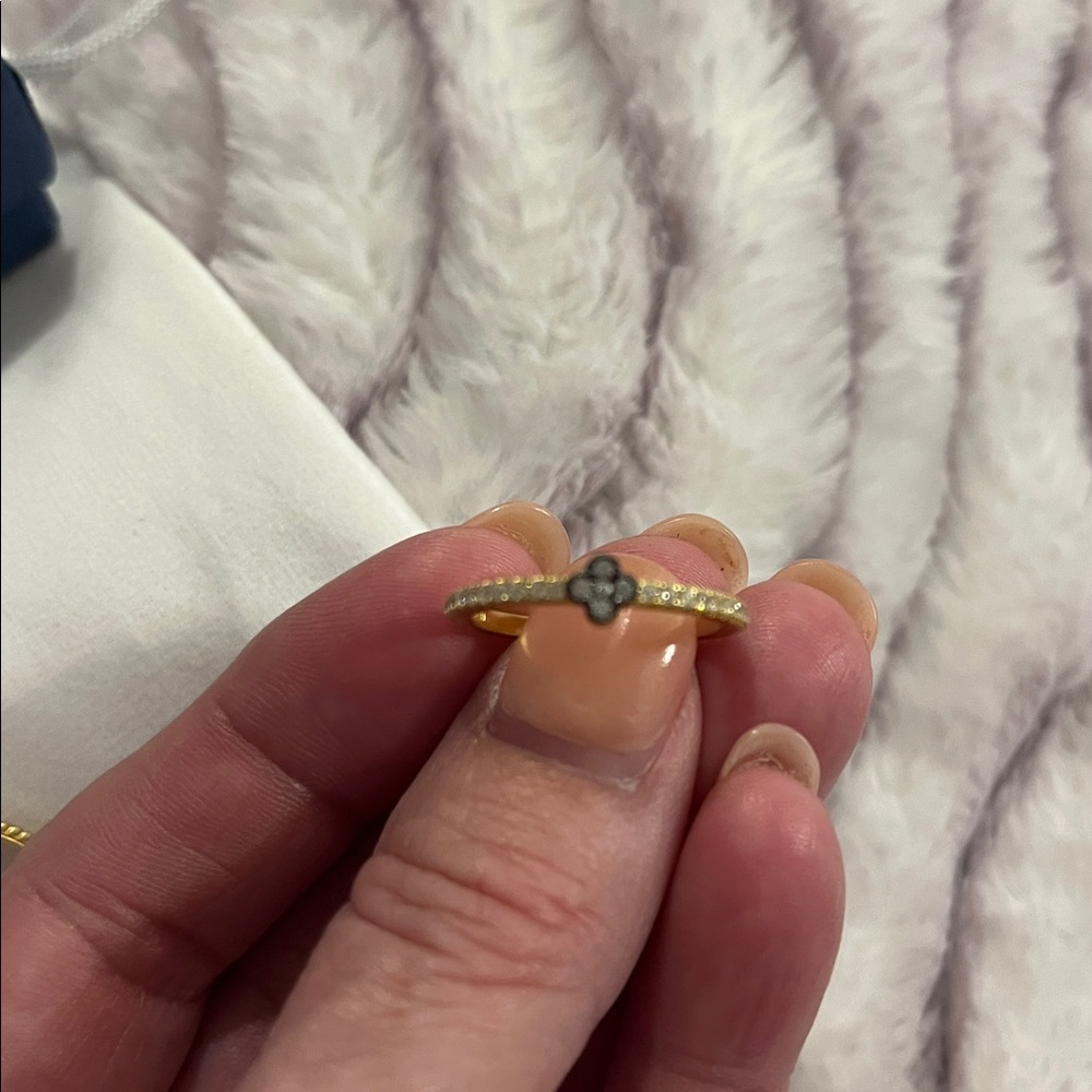 Freida Rothman Gold Rings Stacking Set. Size 7 Branded New - Picture 4 of 4